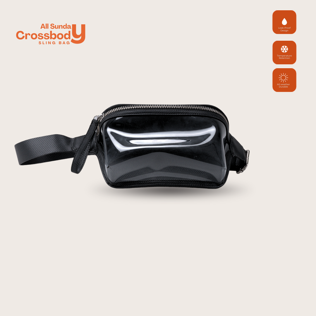 All Sunday Crossbody Sling Bag - Transparent & Leather Edition