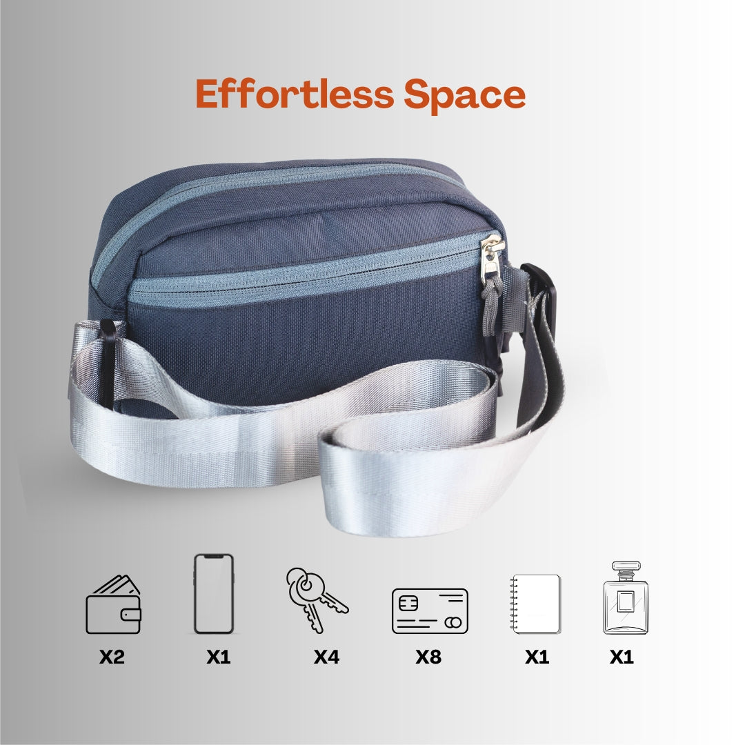 The Galaxy Grey - All Sunday Sling Crossbody With Storage For Essentials
