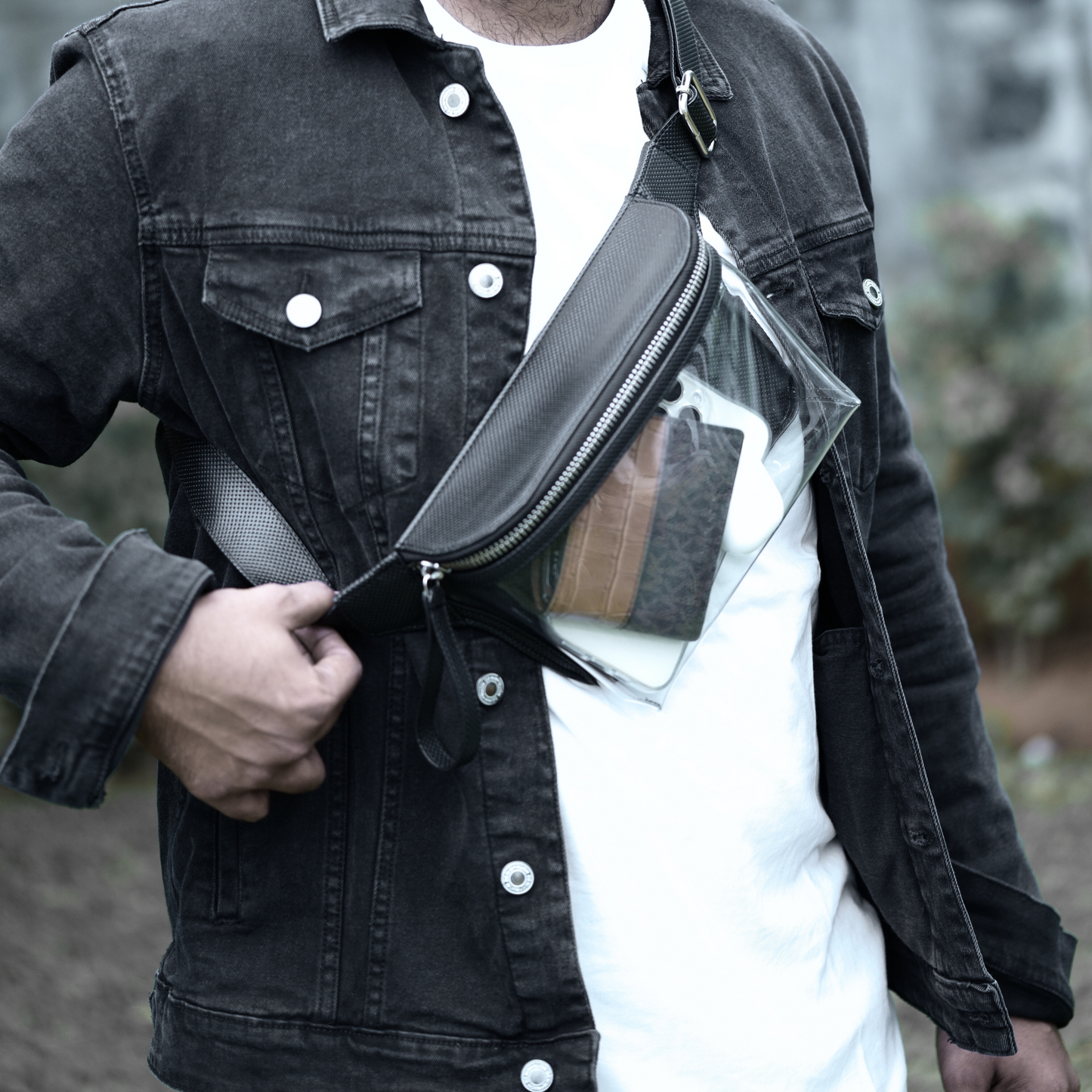 All Sunday Crossbody Sling Bag - Transparent & Leather Edition