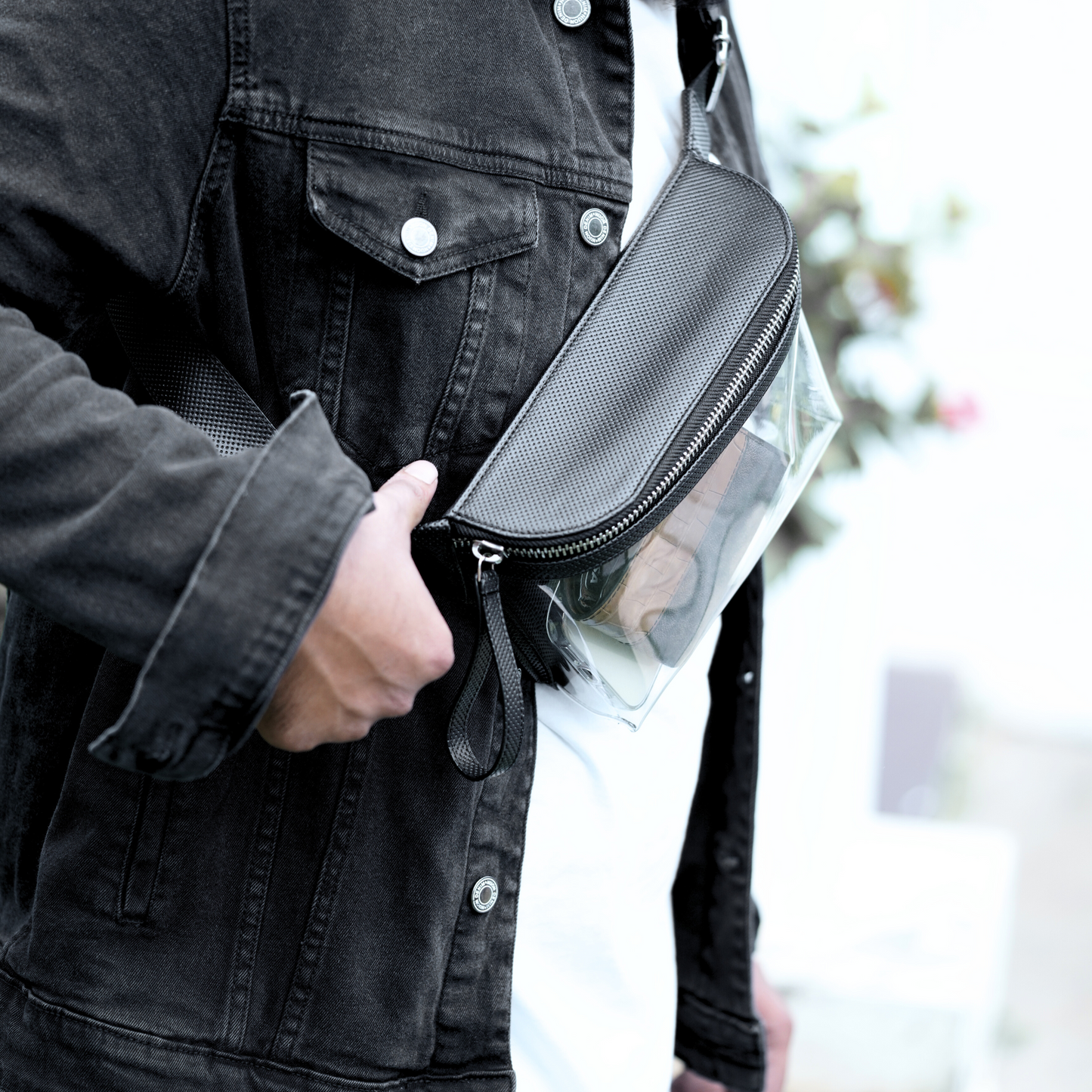 All Sunday Crossbody Sling Bag - Transparent & Leather Edition