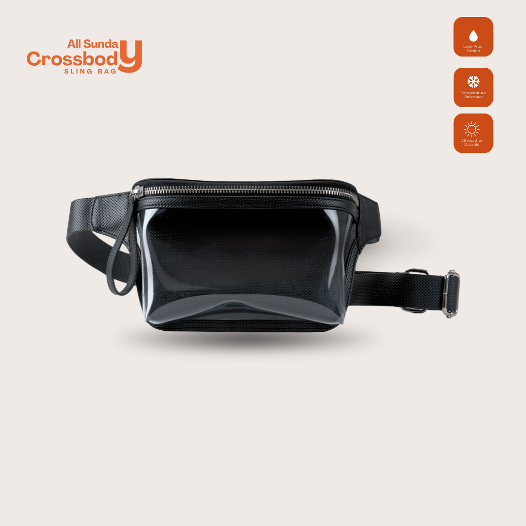 All Sunday Crossbody Sling Bag - Transparent & Leather Edition